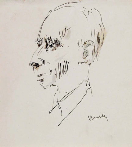 Giuseppe Novello, portrait of Enrico Mazzolani